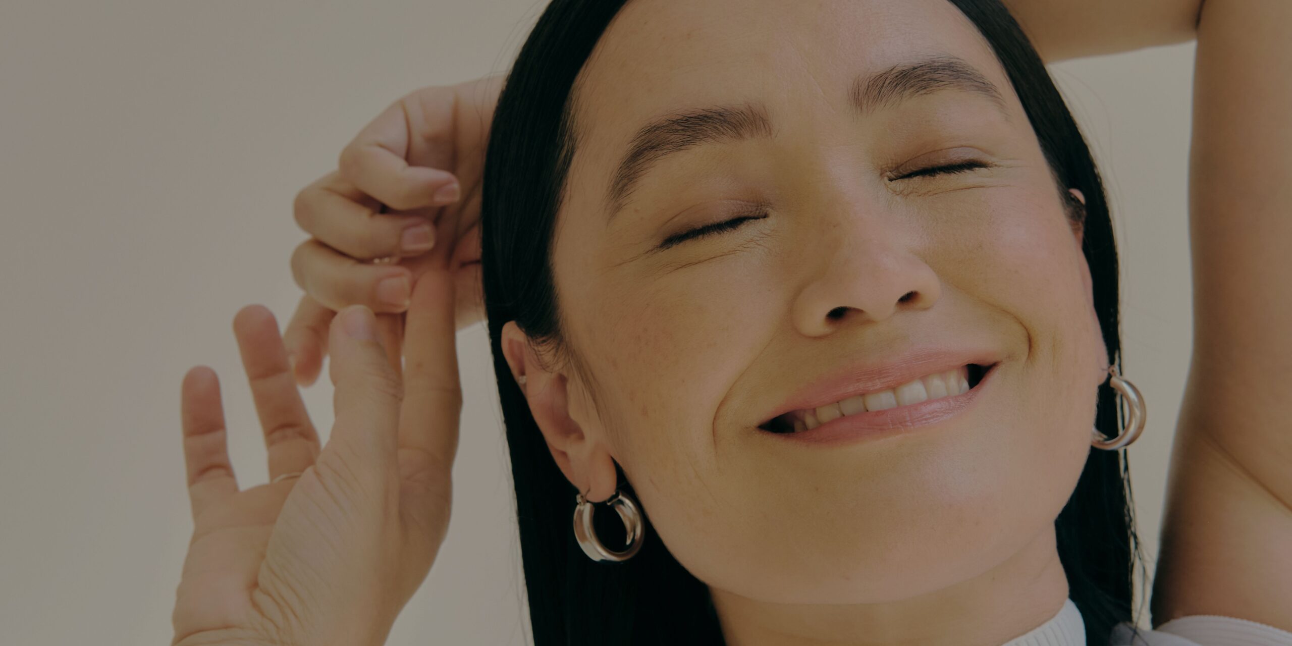 smiling girl great skin banner